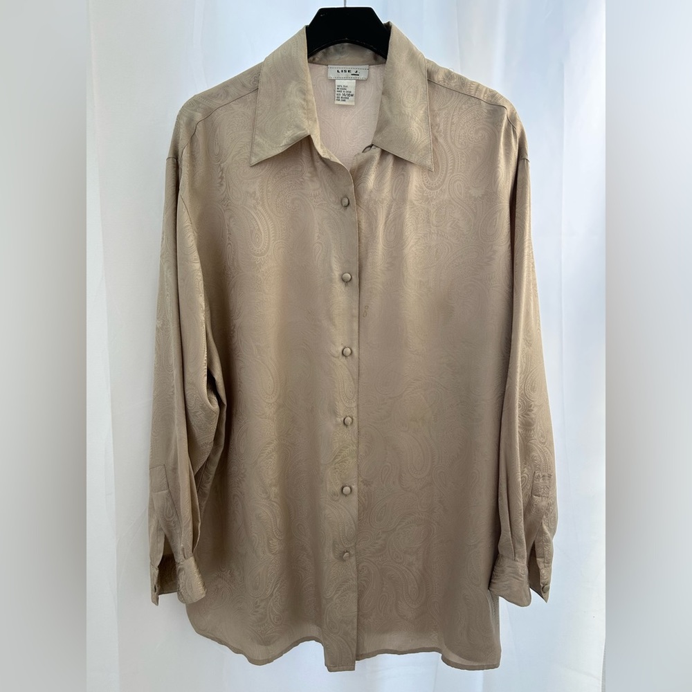 VTG Lise J 90s Silk Button Up SHIRT